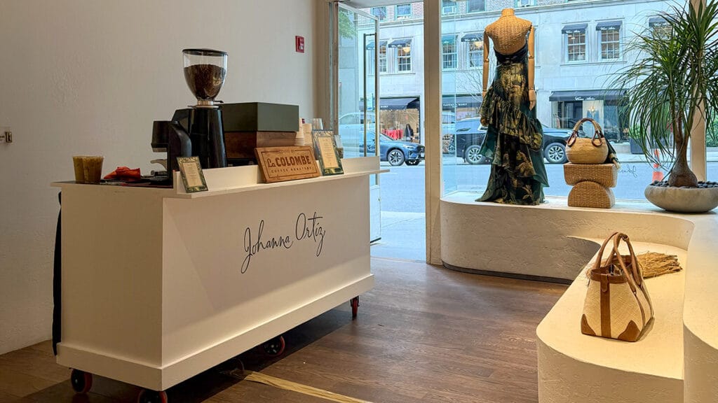 Coffee Malem coffee bar at a Johanna Ortiz brand activation in New York City